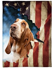 Beautiful Basset Hound Large Fleece Blanket - 60" x 80" front