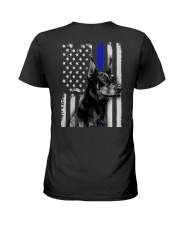 Doberman flag back print 1 Ladies T-Shirt tile
