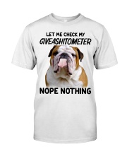 Let me check my giveashitometer Classic T-Shirt tile
