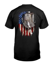 Pit Bull - American flag Classic T-Shirt back