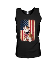 English Bulldog and flag Unisex Tank tile