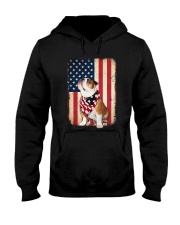 English Bulldog and flag Hooded Sweatshirt tile