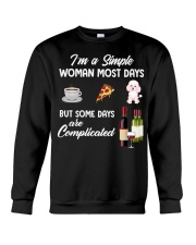 Poodle - Just a simple woman Crewneck Sweatshirt tile