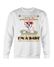 English Bulldog - I'm a baby Crewneck Sweatshirt tile