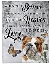 English Bulldog - Love never dies Large Fleece Blanket - 60" x 80" front