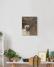 My mind still talks to you - Pug 11x14 Gallery Wrapped Canvas Prints aos-canvas-pgw-11x14-lifestyle-front-03