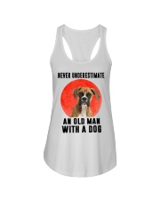 An old man with a dog - Boxer Ladies Flowy Tank tile