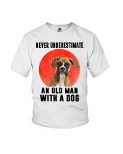 An old man with a dog - Boxer Youth T-Shirt tile