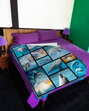 I freaking love dolphins Large Fleece Blanket - 60" x 80" aos-coral-fleece-blanket-60x80-lifestyle-front-01