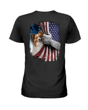 Papillon American Flag Ladies T-Shirt tile