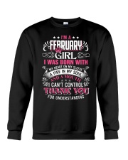 February girl - Born with fire in her mouth Crewneck Sweatshirt front