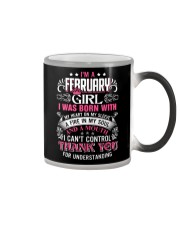 February girl - Born with fire in her mouth Color Changing Mug tile
