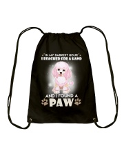 Poodle - In my darkest I found you Drawstring Bag tile