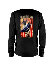 Boston terrier papa flag back print Long Sleeve Tee tile