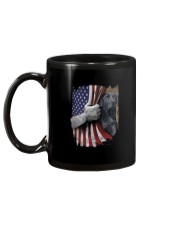 Black labrador and flag - Backprint Mug tile