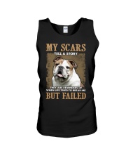 Bulldog - My scars Unisex Tank tile