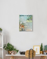Waiting at the door - Shiba Inu 11x14 Gallery Wrapped Canvas Prints aos-canvas-pgw-11x14-lifestyle-front-03