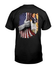 Boston terrier flag back print Classic T-Shirt back