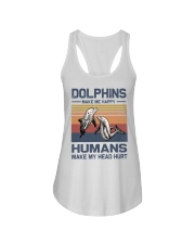I love dolphins Ladies Flowy Tank tile