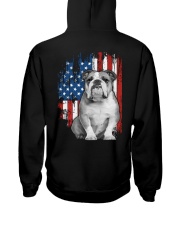 American English Bulldog - Back print Hooded Sweatshirt tile