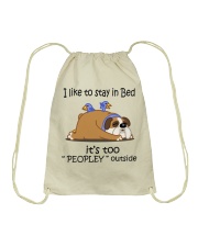 Bulldog - It's too peopley Drawstring Bag tile