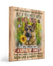 German Shepherd - Don't mess with my dog 16x20 Gallery Wrapped Canvas Prints front