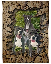 Pit Bull - They are my friends Large Fleece Blanket - 60" x 80" front