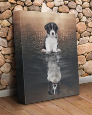 Boder Collie Reflection 11x14 Gallery Wrapped Canvas Prints aos-canvas-pgw-11x14-lifestyle-front-18