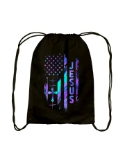 Pray more worry less Drawstring Bag tile