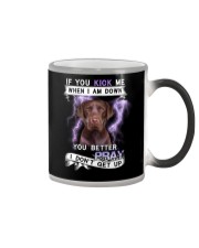 Chocolate labrador - Better pray I don't get up Color Changing Mug tile