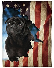 Beautiful Black Pug Large Fleece Blanket - 60" x 80" front