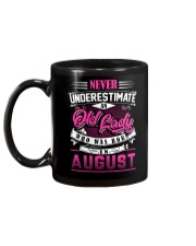Never underestimate old lady born in August Mug back