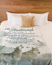 To my husband - You make me a better person Large Fleece Blanket - 60" x 80" aos-coral-fleece-blanket-60x80-lifestyle-front-02