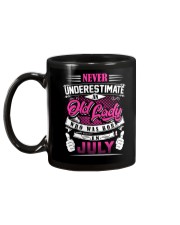 Never underestimate old lady born in July Mug back
