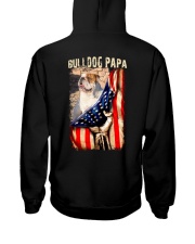 Bulldog papa - black print Hooded Sweatshirt tile