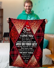 To my son - Never forget how much I love you Small Fleece Blanket - 30" x 40" aos-coral-fleece-blanket-30x40-lifestyle-front-09
