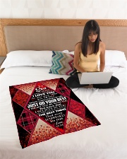 To my son - Never forget how much I love you Small Fleece Blanket - 30" x 40" aos-coral-fleece-blanket-30x40-lifestyle-front-11