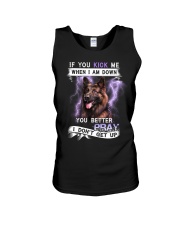German Shepherd - Better pray I don't get up Unisex Tank tile