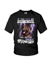 German Shepherd - Better pray I don't get up Youth T-Shirt tile