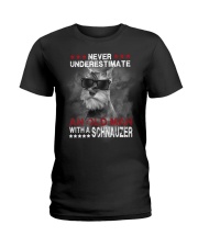 Schnauzer - Never underestimate me Ladies T-Shirt tile