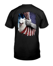 Samoyed American Flag Classic T-Shirt back