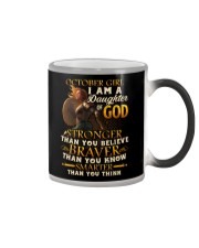 October girl - Daughter of god Color Changing Mug tile