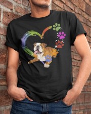 English bulldog - My dog is in my heart Classic T-Shirt apparel-classic-tshirt-lifestyle-26