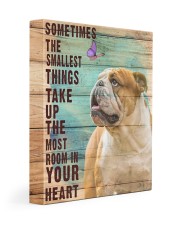 English Bulldog - In your heart 11x14 Gallery Wrapped Canvas Prints front