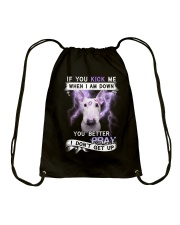 Bull terrier - Better pray I don't get up Drawstring Bag tile
