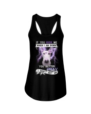 Bull terrier - Better pray I don't get up Ladies Flowy Tank tile