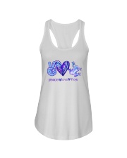 Peace - Love - Frogs Ladies Flowy Tank tile