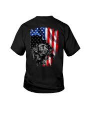 Labrador retriever flag back print 3 Youth T-Shirt tile