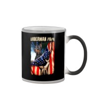 Doberman papa Color Changing Mug tile