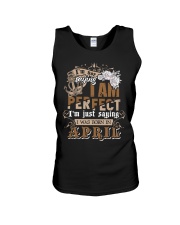 I'm just saying I was born in April Unisex Tank tile
